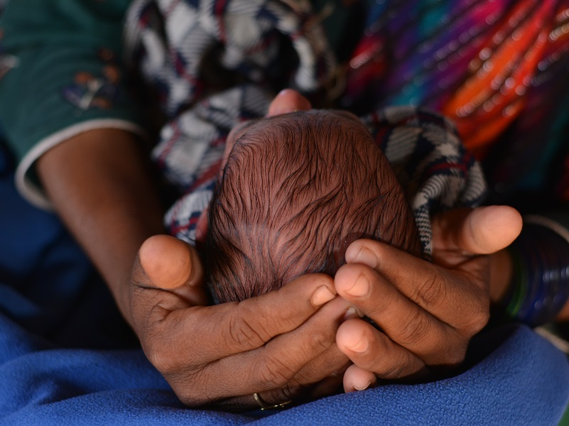 Cradled baby 